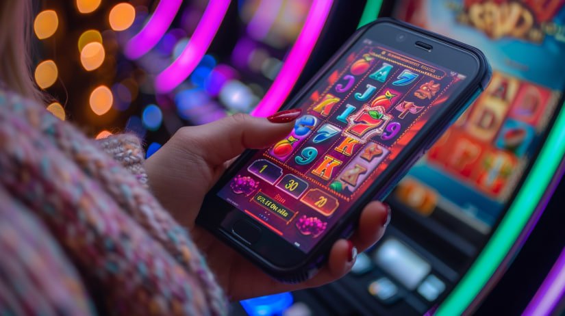 Mobile phone showing okbit fish game interface in the Philippines